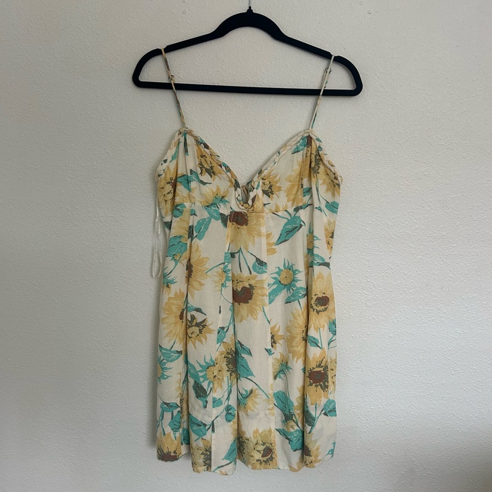 Floral Sunflower Print Dress